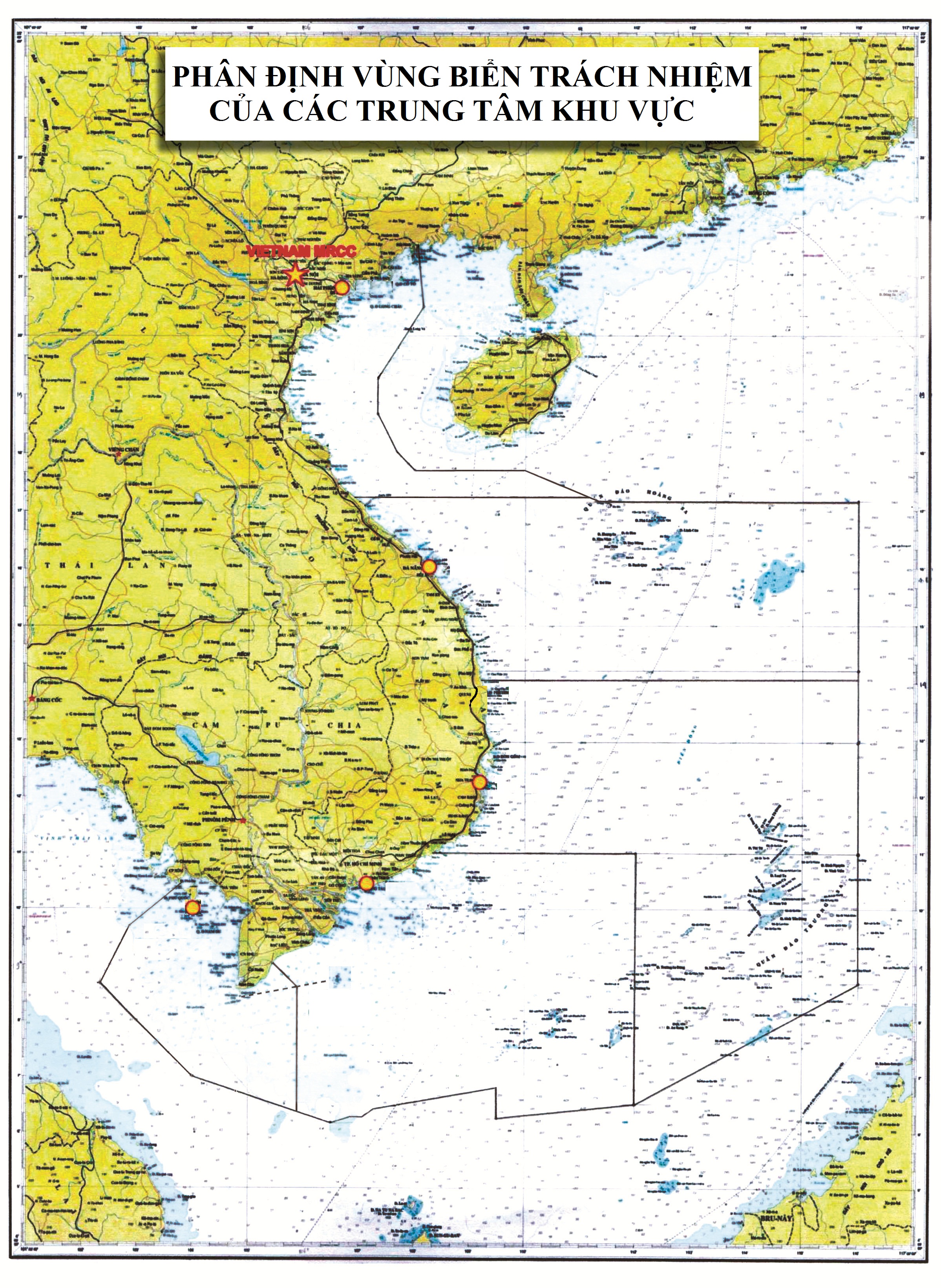 Bản đồ phân định vùng biển trách nhiệm