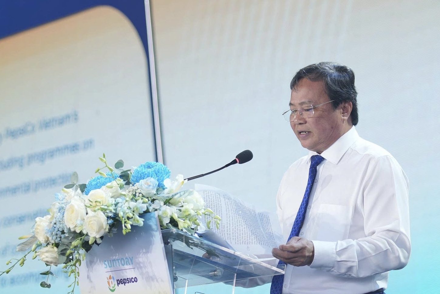 Ông Lê Văn Hẳn, Chủ tịch UBND tỉnh Tây Ninh, phát biểu tại lễ khánh thành